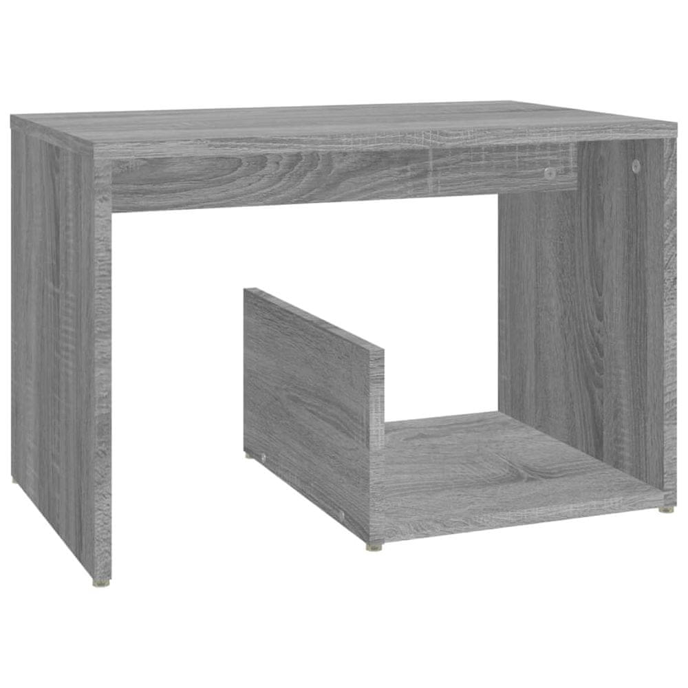 Vidaxl Bočný stolík sivý sonoma 59x36x38 cm spracované drevo